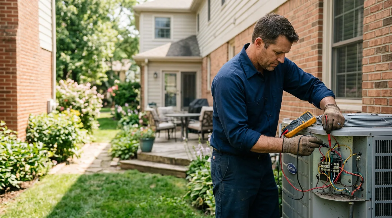 HVAC technician working near Portage Des Sioux, MO